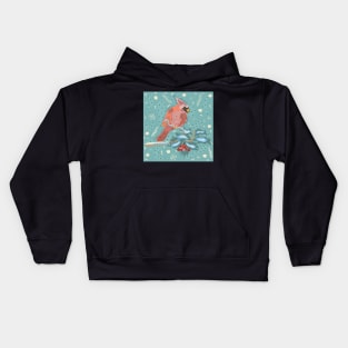 Cardinal Bird Kids Hoodie